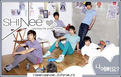 nu stiu daca va dar eu stiu vreo o sa vi le arat si voua =d 
incepem cu shinee :nod: trupele coreene